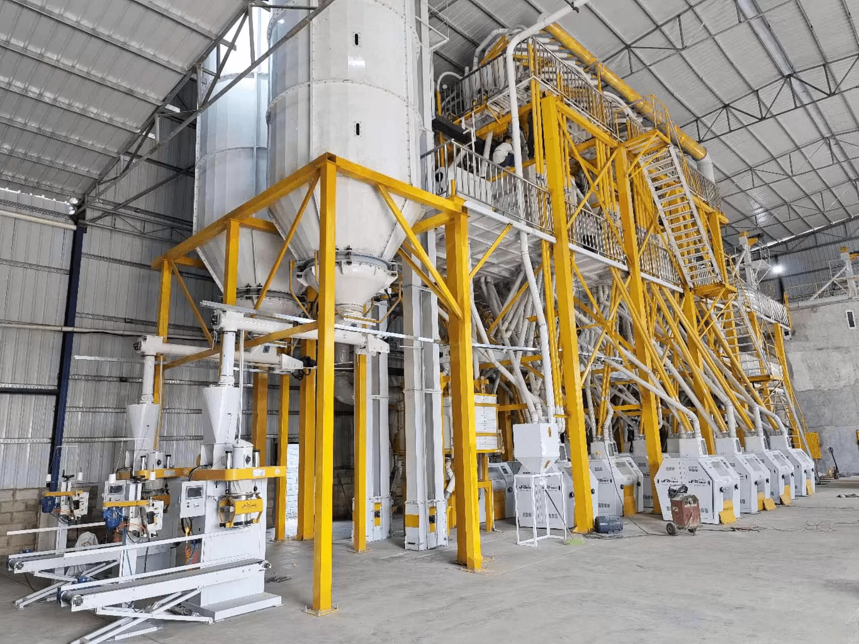 Solución de molino de harina para planta de molienda de harina con estructura de acero